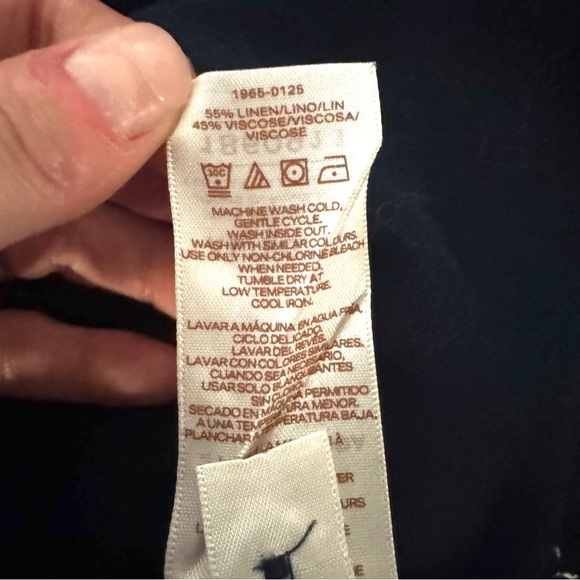 Scotch & Soda Men’s Linen Blend Navy Short Sleeve Shirt Size XL - Picture 13 of 13